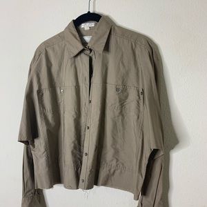 Vintage Cropped Button Up